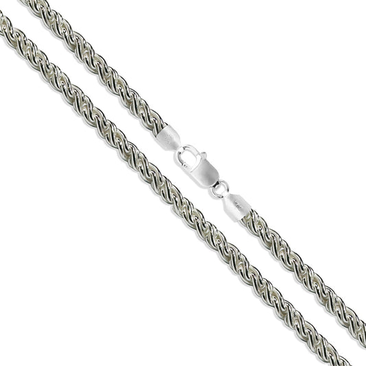 Torsion 120 - 4.3mm - Sterling Silver Torsion Rope Chain Necklace
