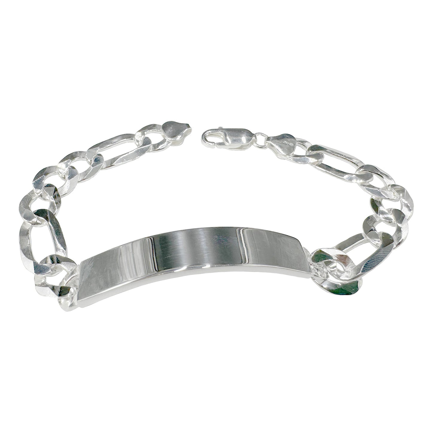 Figaro ID 120 - 5.8mm - Sterling Silver Flat Figaro ID Bracelet
