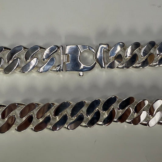 Curb 700 - 27.0mm - Sterling Silver Curb Chain Necklace