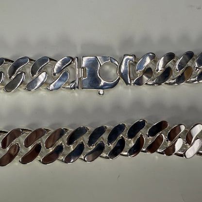 Curb 900 - 32.0mm - Sterling Silver Curb Chain Necklace
