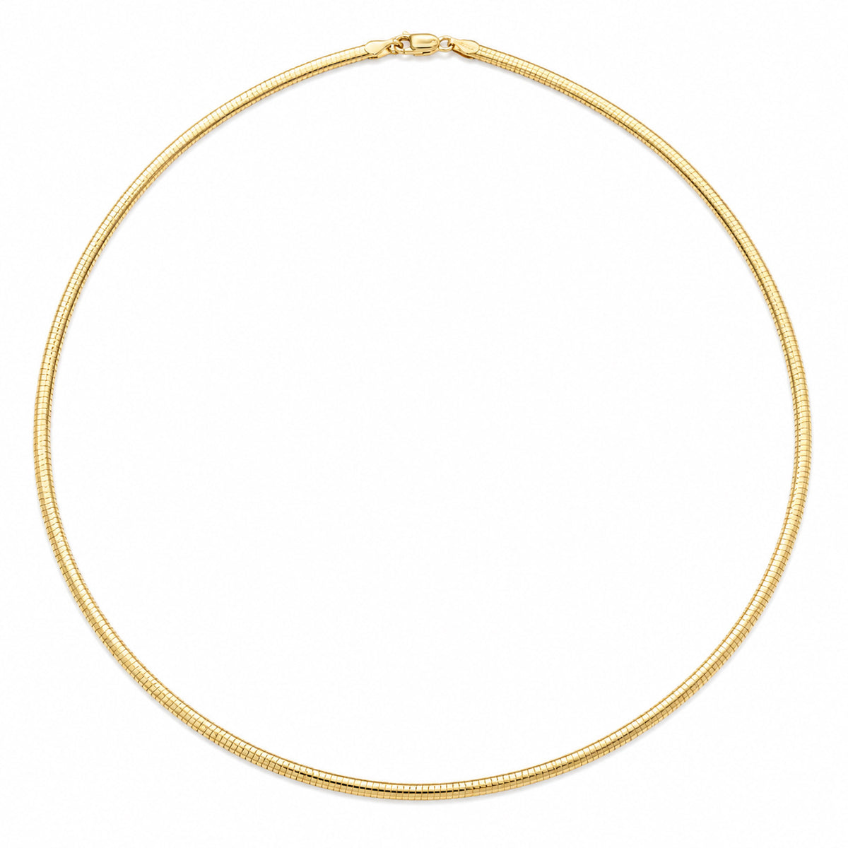 Lightweight Omega - 4mm - Sterling Silver Two-Tone Reversible Chain Necklace