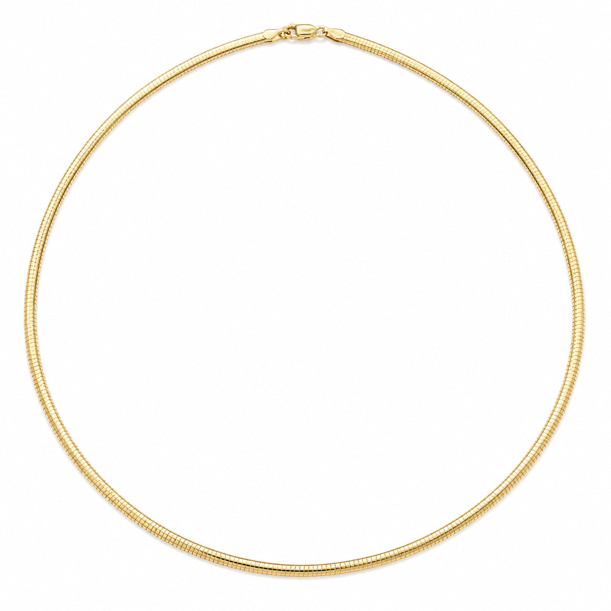 Lightweight Omega - 4mm - Sterling Silver Two-Tone Reversible Chain Necklace
