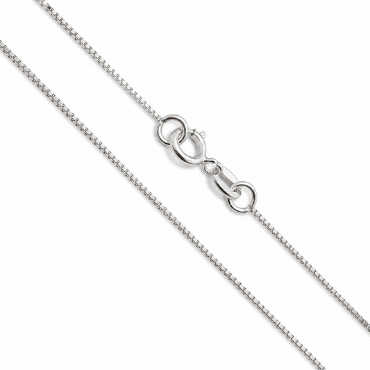 Box - 0.5mm - White 10k Gold Chain