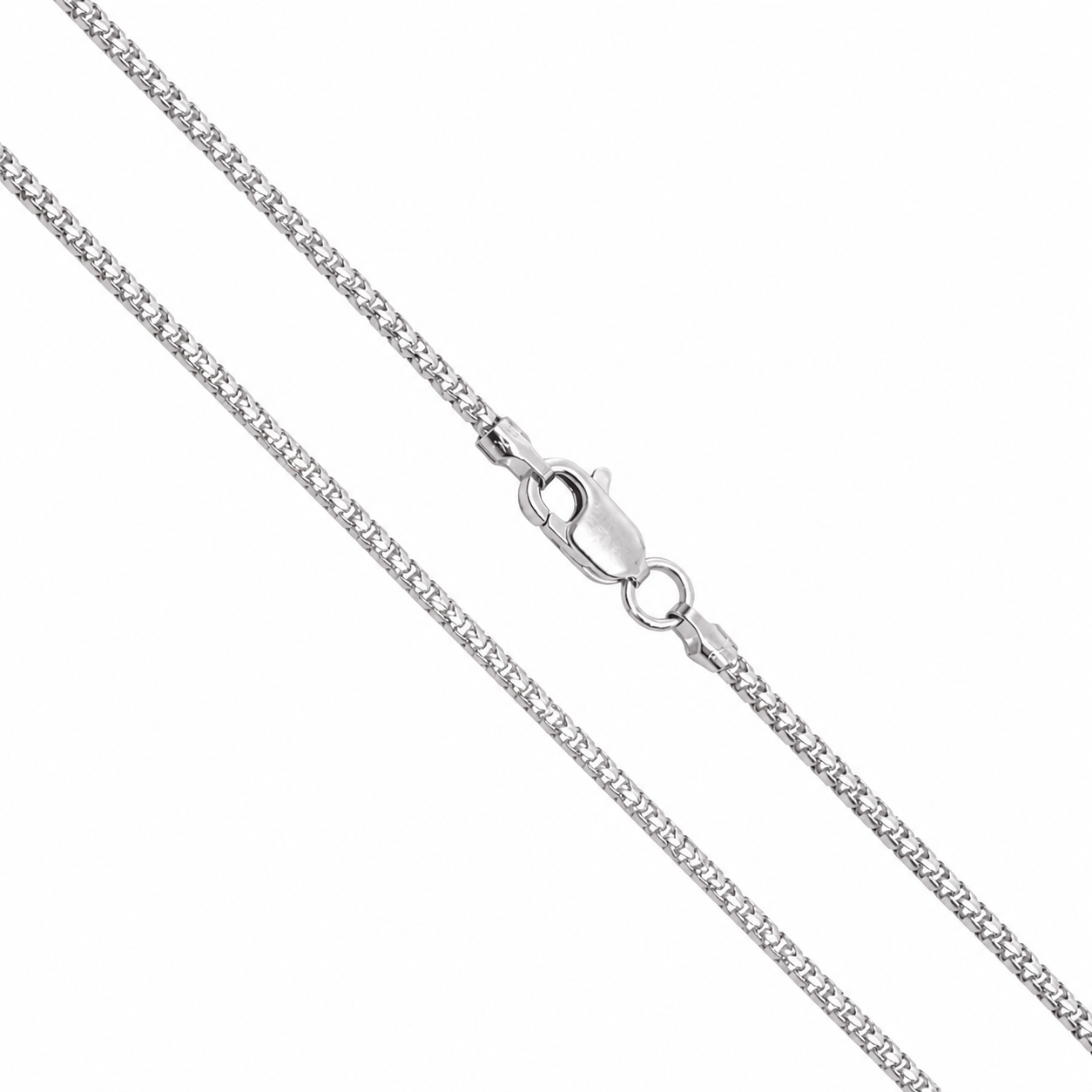 Franco - 1.2mm - White 10k Gold Chain