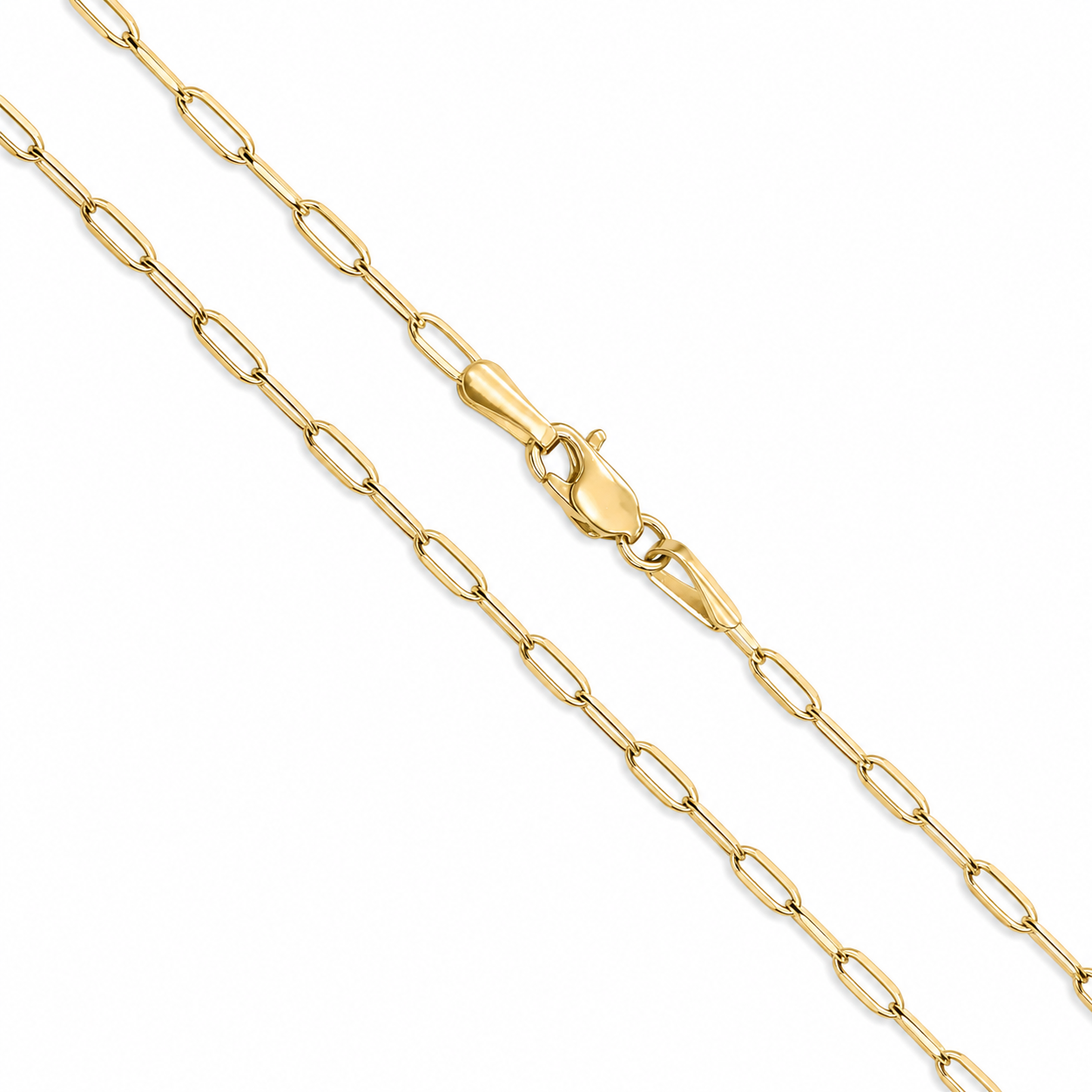 Paperclip - 1.9mm - Yellow 10k Gold Chain