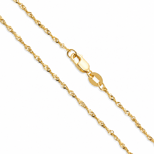 Singapore - 1.4mm - Yellow 10k Gold Chain