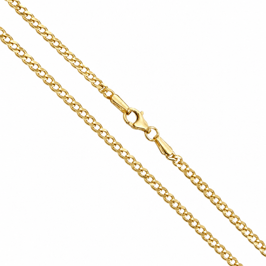 Curb Solid - 2.5mm - Yellow 10k Gold Chain