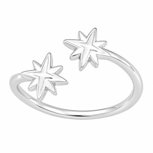 Sterling Silver North Star Adjustable Toe Ring