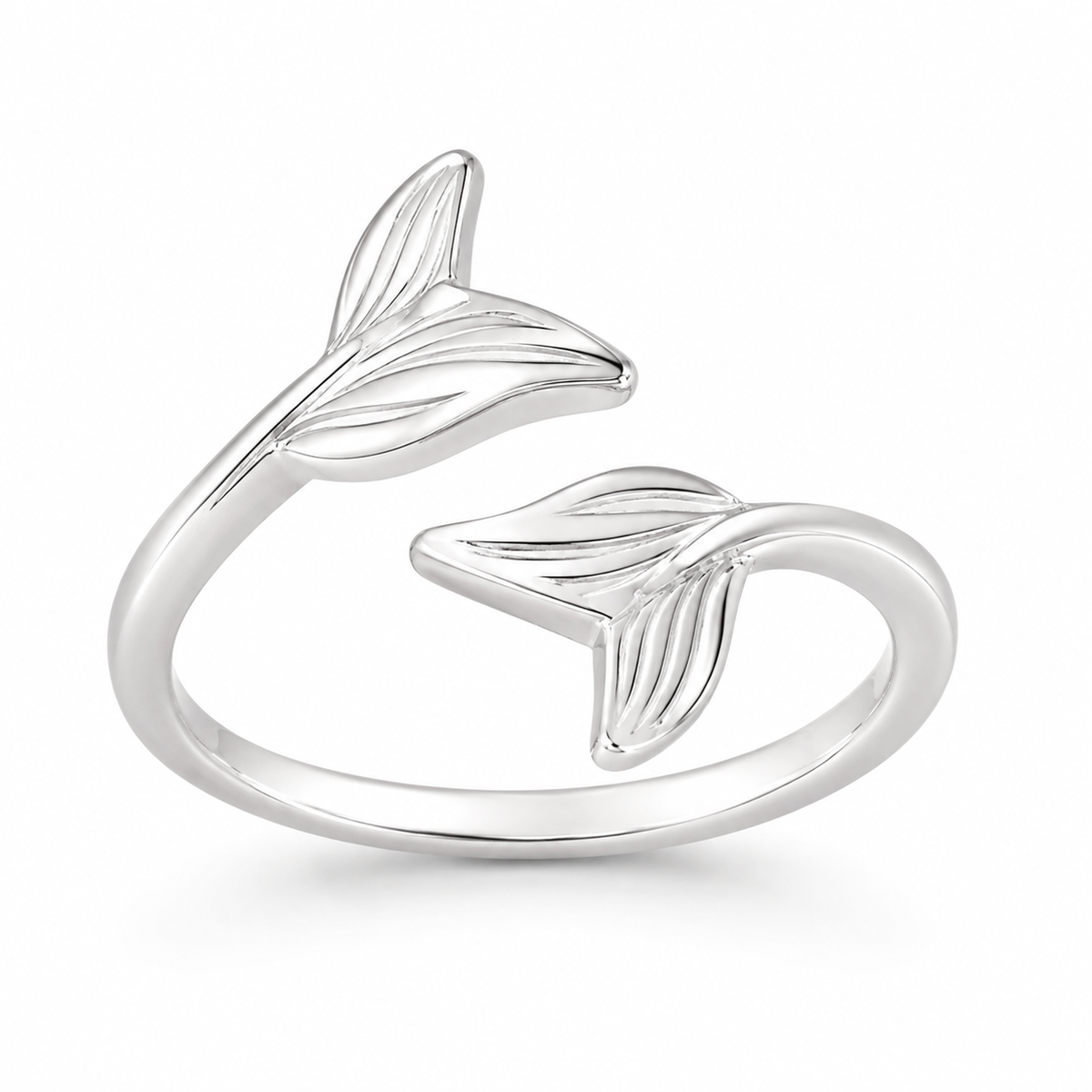 Sterling Silver Whale Tail Fish Animal Ocean Adjustable Toe Ring