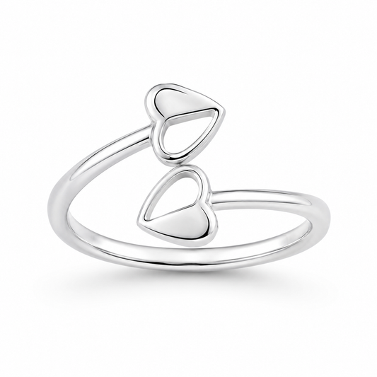 Sterling Silver Heart Cutout Love Adjustable Toe Ring