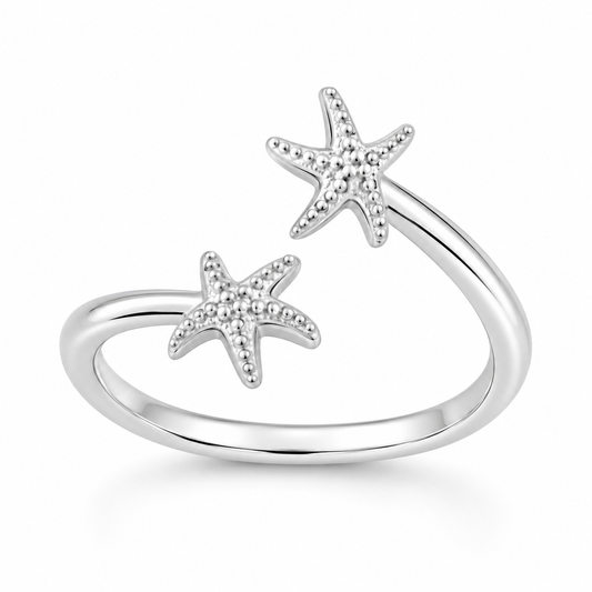 Sterling Silver Starfish Adjustable Toe Ring