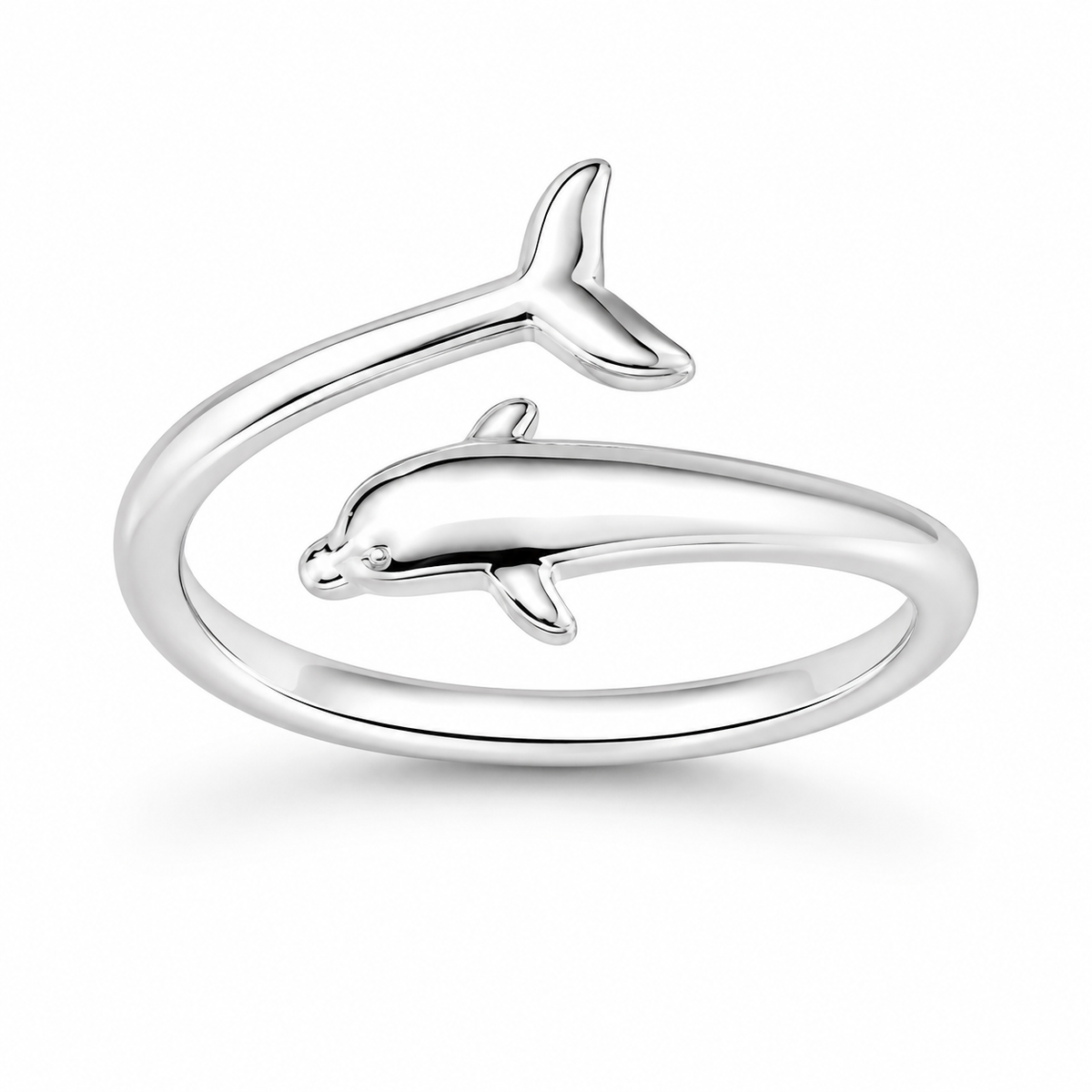Sterling Silver Dolphin Ocean Animal Adjustable Toe Ring