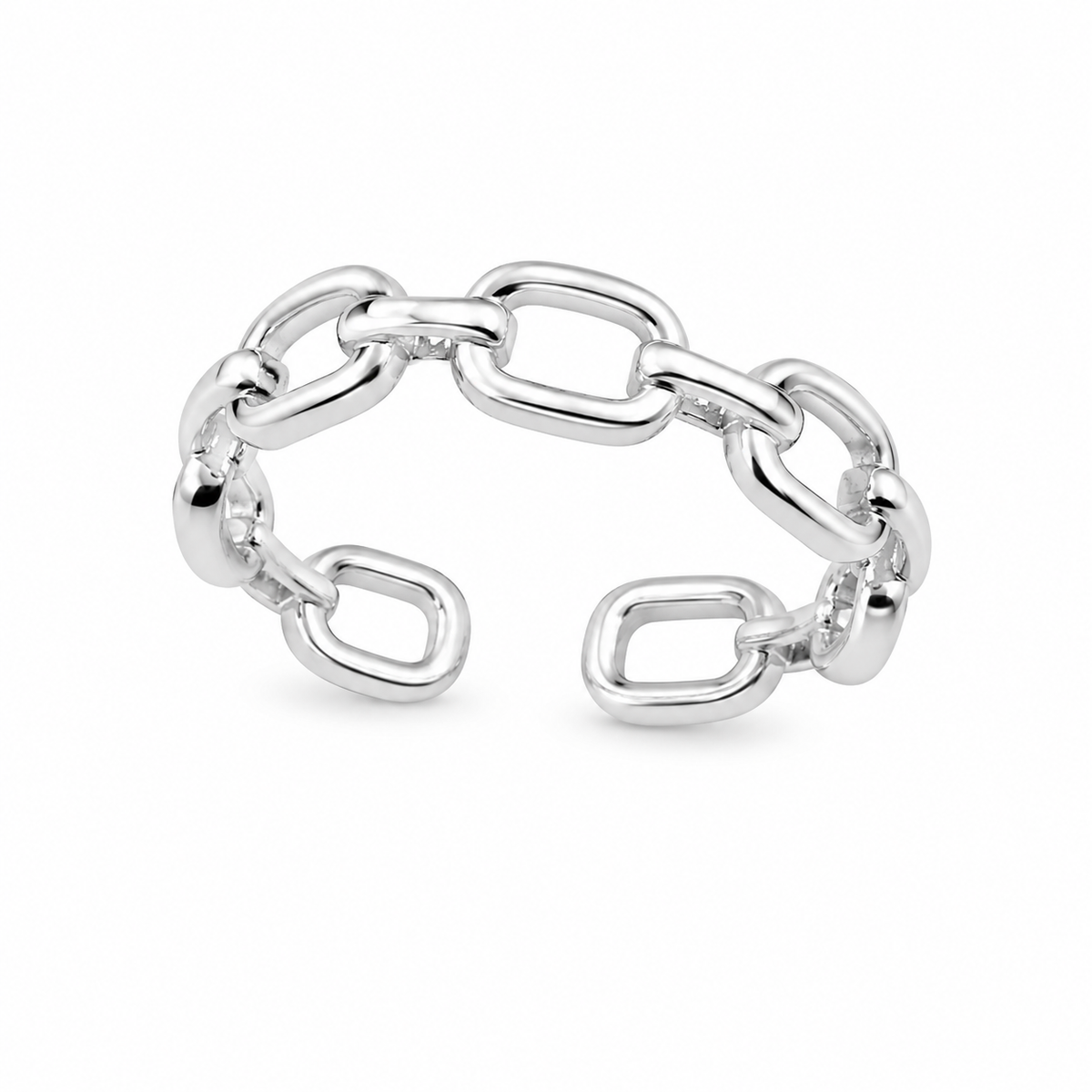 Sterling Silver Mariner Cable Chain Link Adjustable Toe Ring