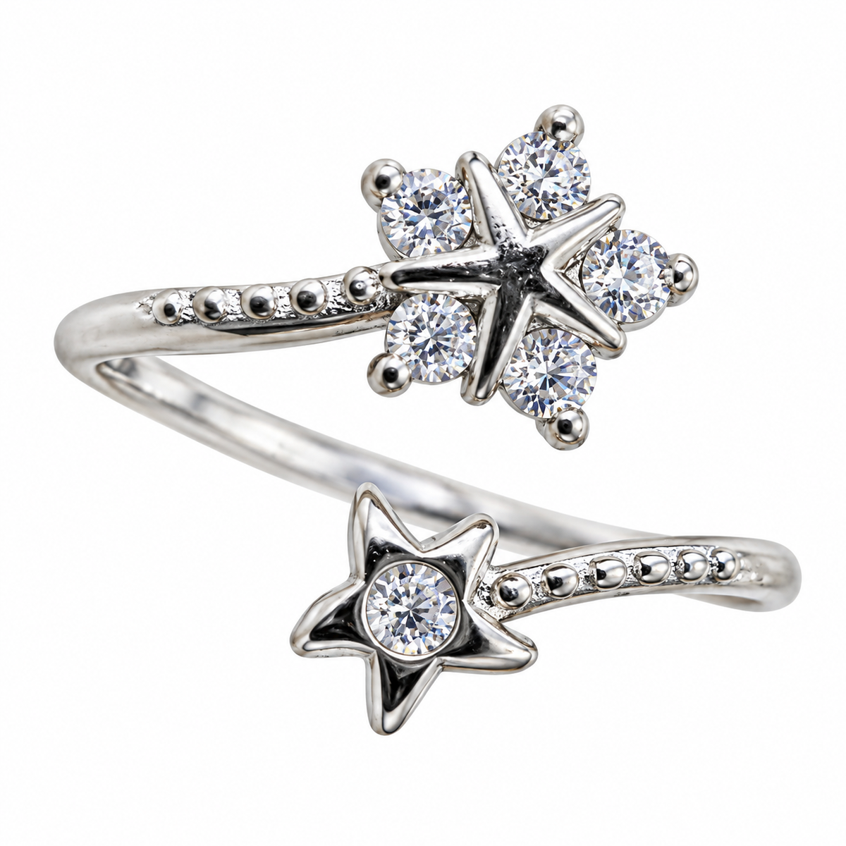 Sterling Silver Starfish Star Open Adjustable Toe Ring