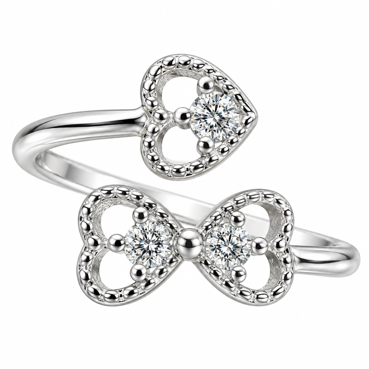 Sterling Silver Infinity Heart Promise Love Open Adjustable Toe Ring