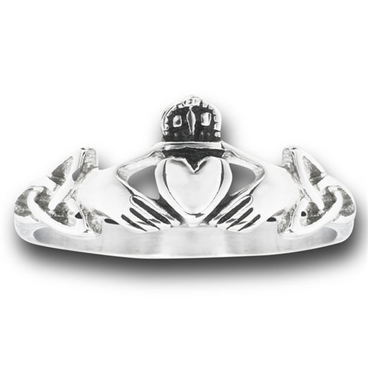 Stainless Steel Celtic Claddagh Ring