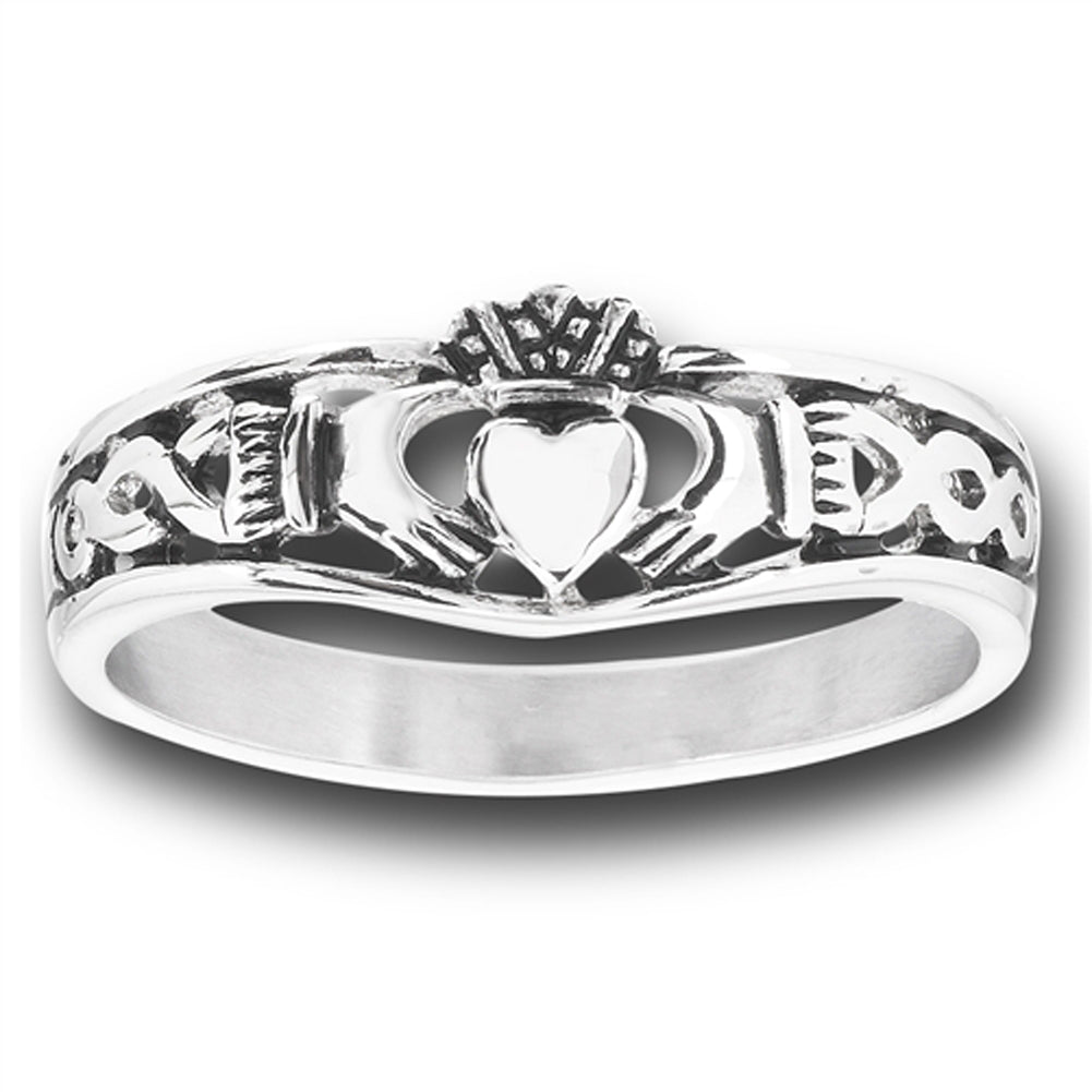 Stainless Steel Celtic Claddagh Ring