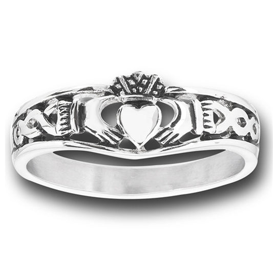 Stainless Steel Celtic Claddagh Ring