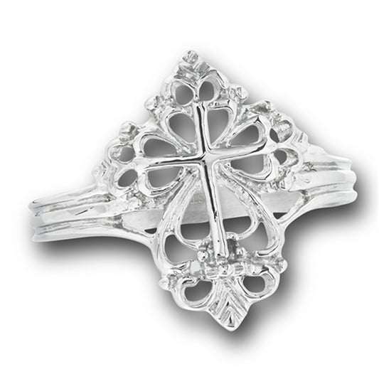 Stainless Steel Cross Ring
