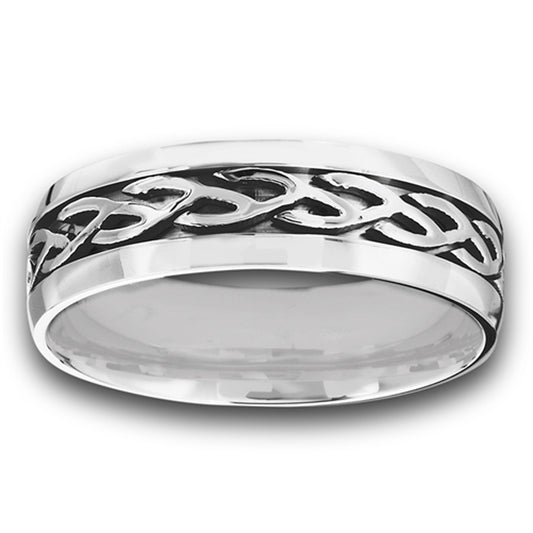 Stainless Steel Celtic Band Ring