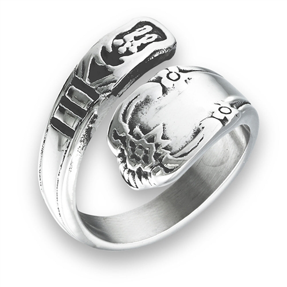 Stainless Steel Victorian Spoon Ring