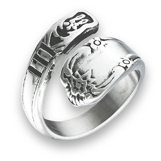 Stainless Steel Victorian Spoon Ring