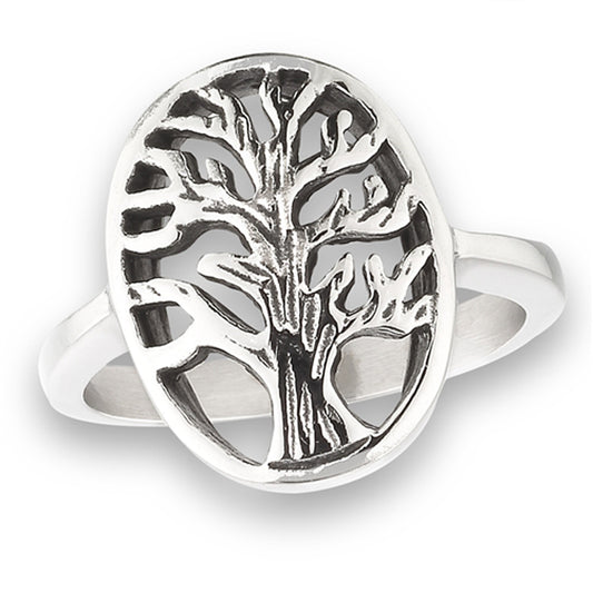 Stainless Steel Tree of Life Ring