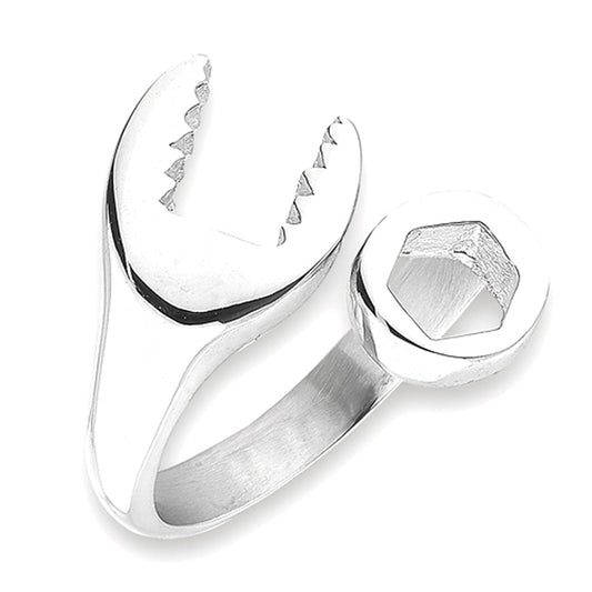 Stainless Steel Wrench Mechanic Bolt Wrap Tool Ring