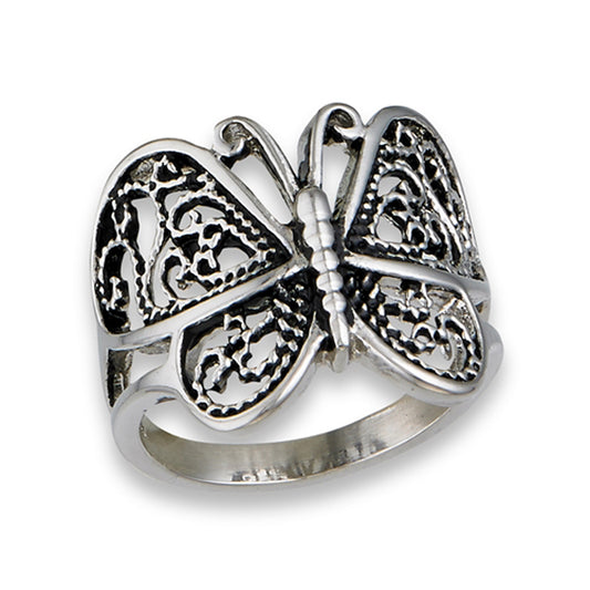 Stainless Steel Butterfly Ring