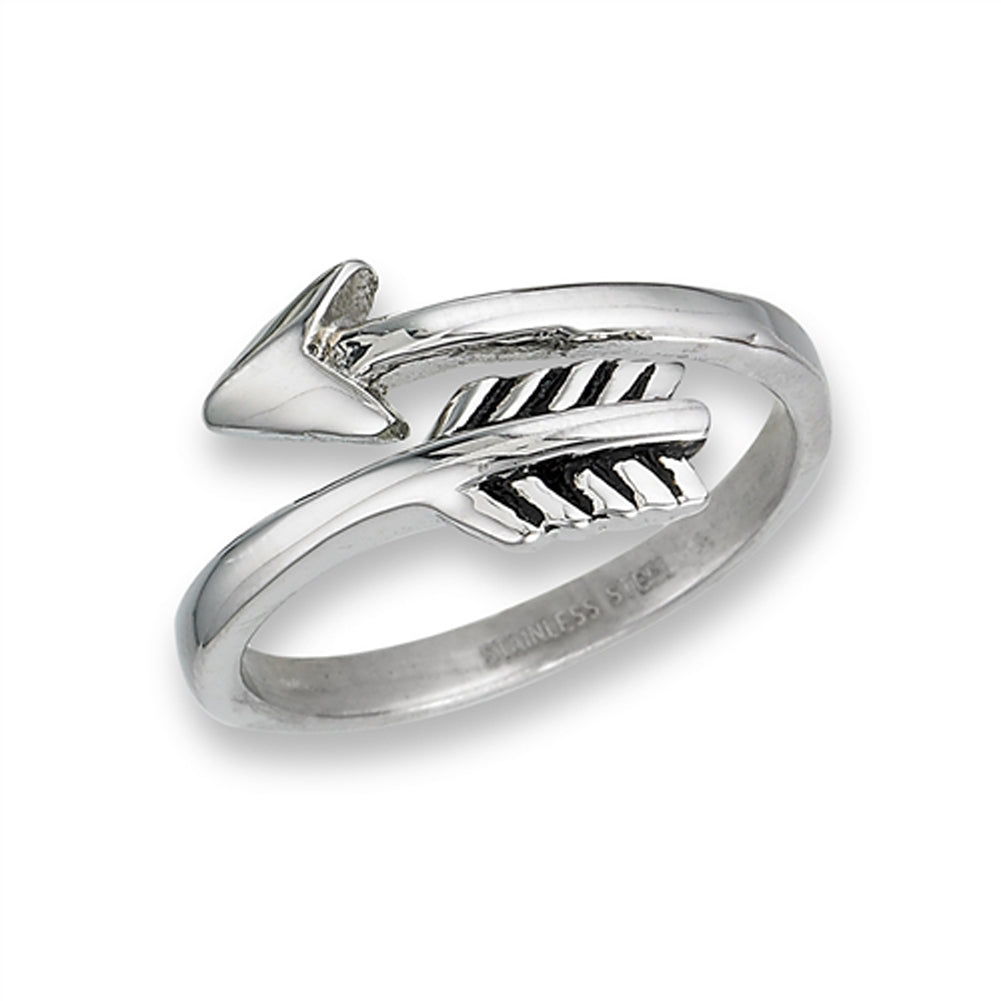 Stainless Steel Adjustable Arrow Ring