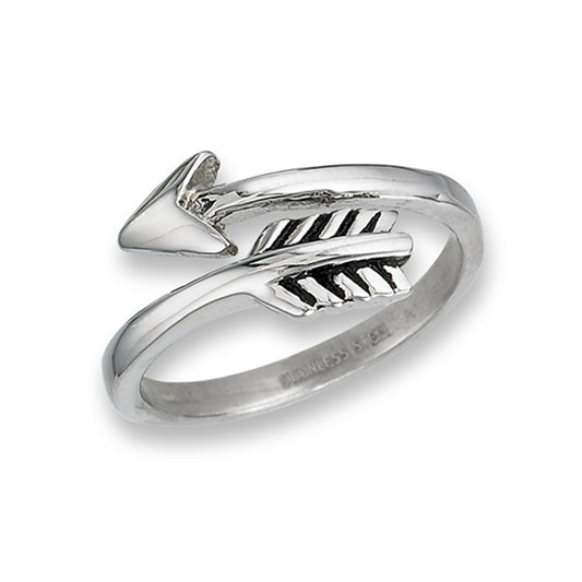 Stainless Steel Adjustable Arrow Ring