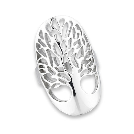 Stainless Steel Tree of Life Ring