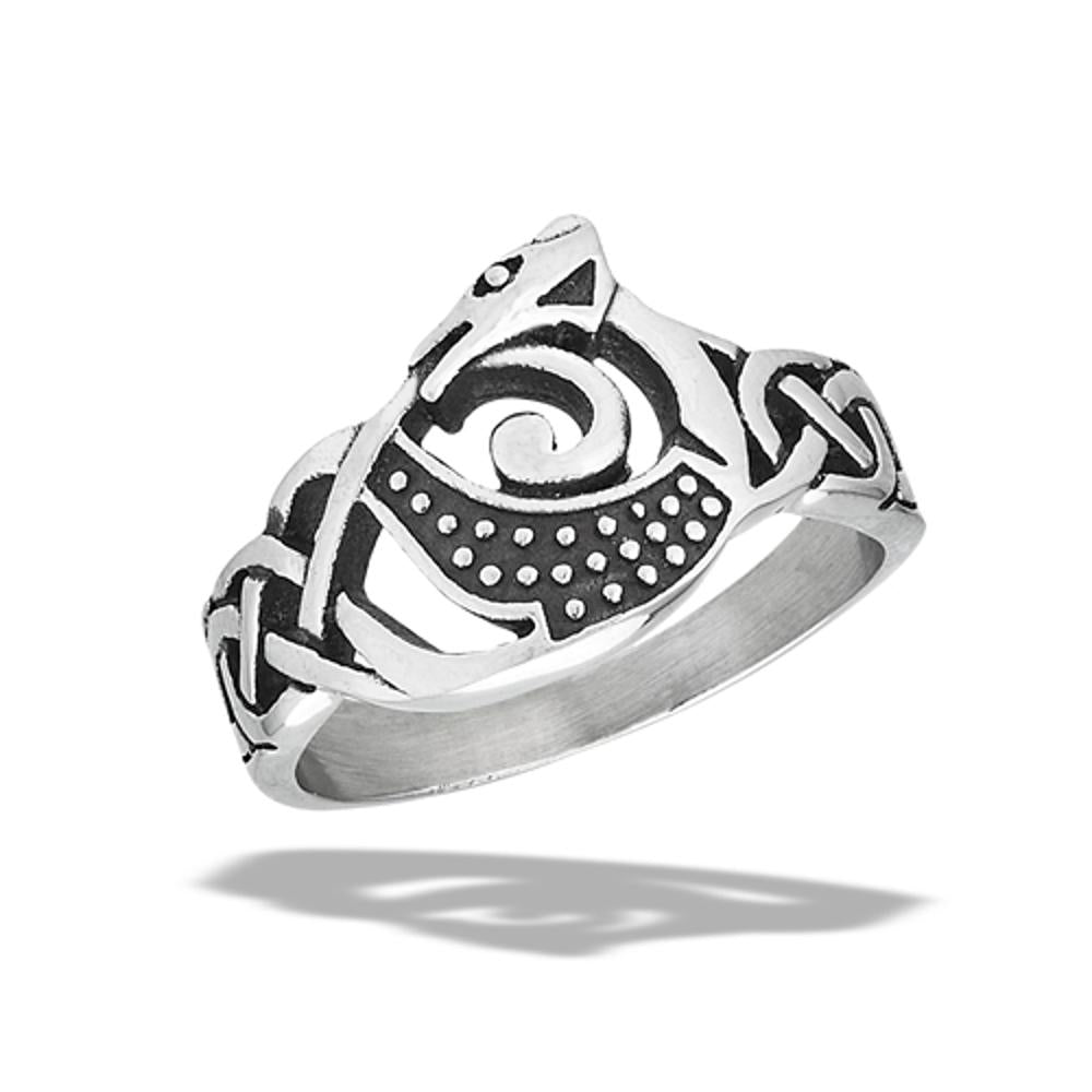 Stainless Steel Celtic Dragon Ring