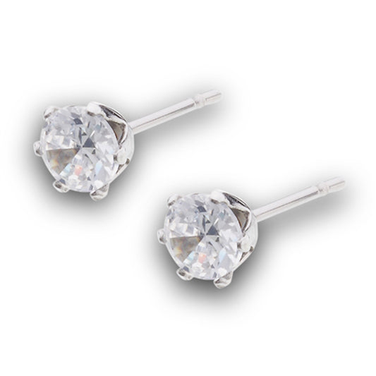 Stainless Steel 4mm Round Stud Earrings