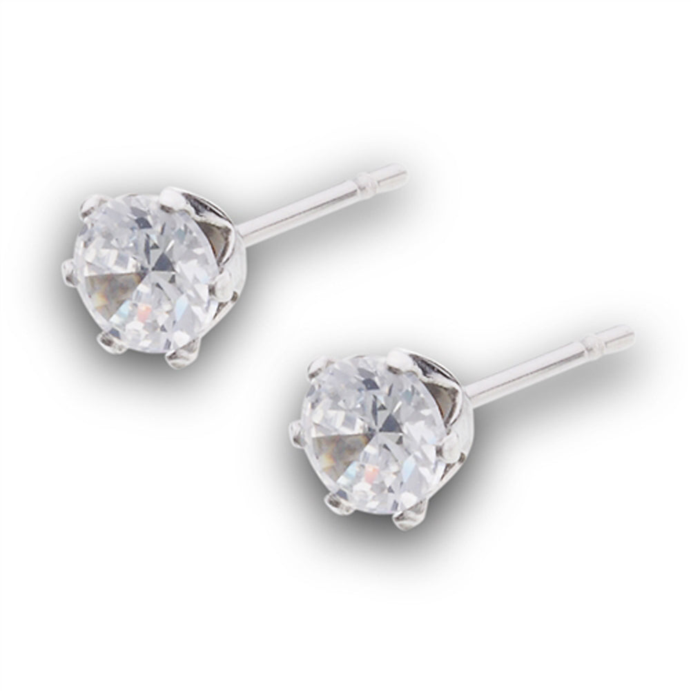 Stainless Steel 4mm Round Stud Earrings
