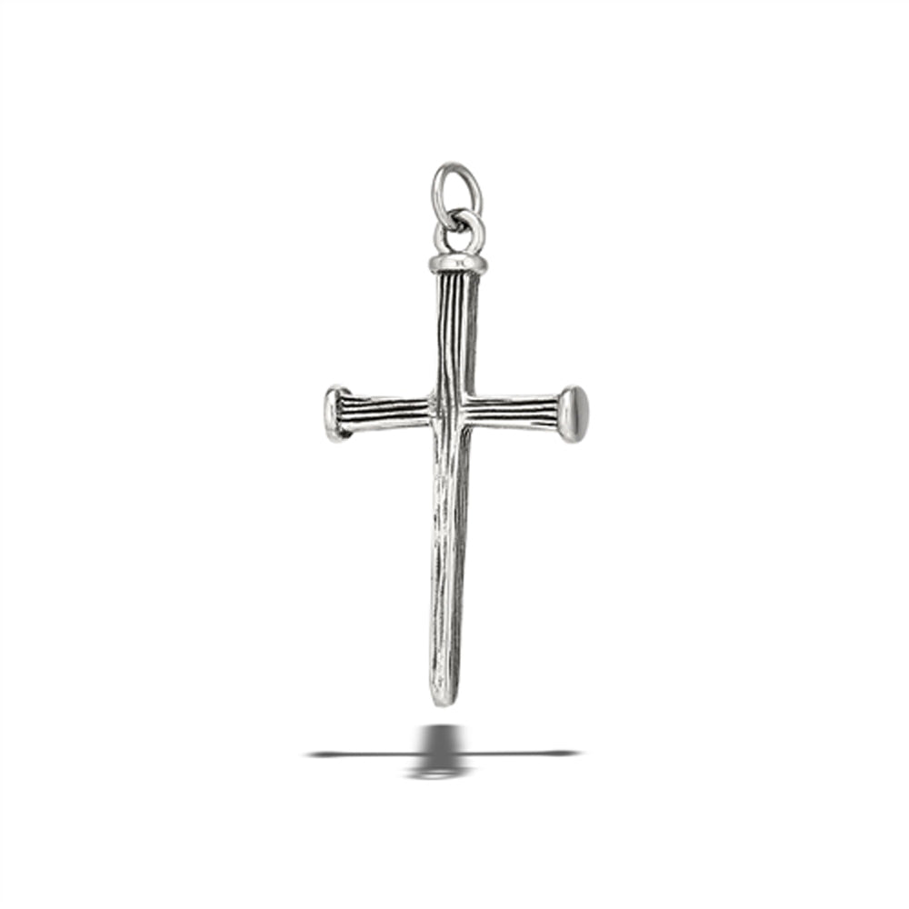 Stainless Steel Triple Nail Cross Pendant