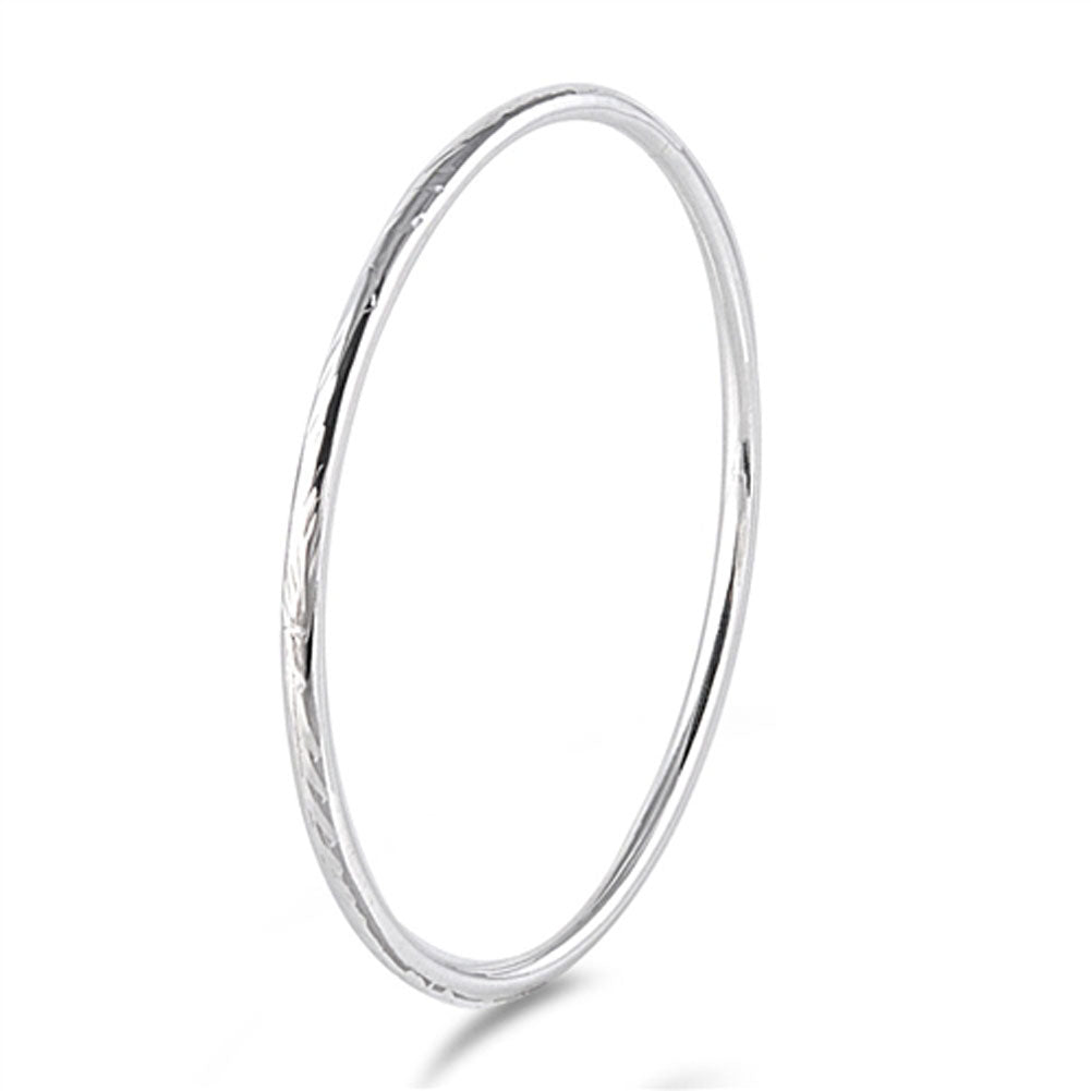 Slip-On Bangle Bracelet .925 Sterling Silver