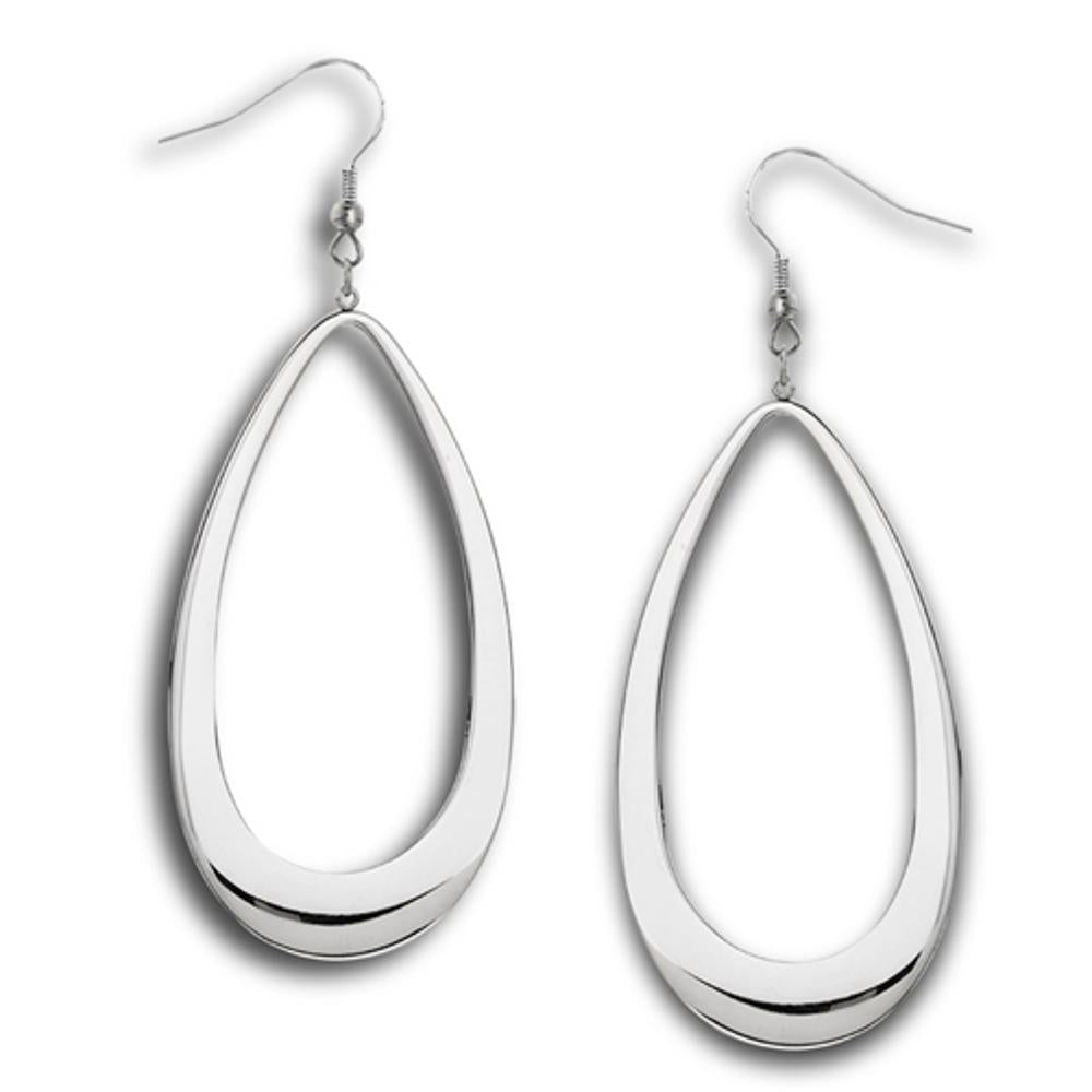 Stainless Steel Teardrop Dangle Earrings