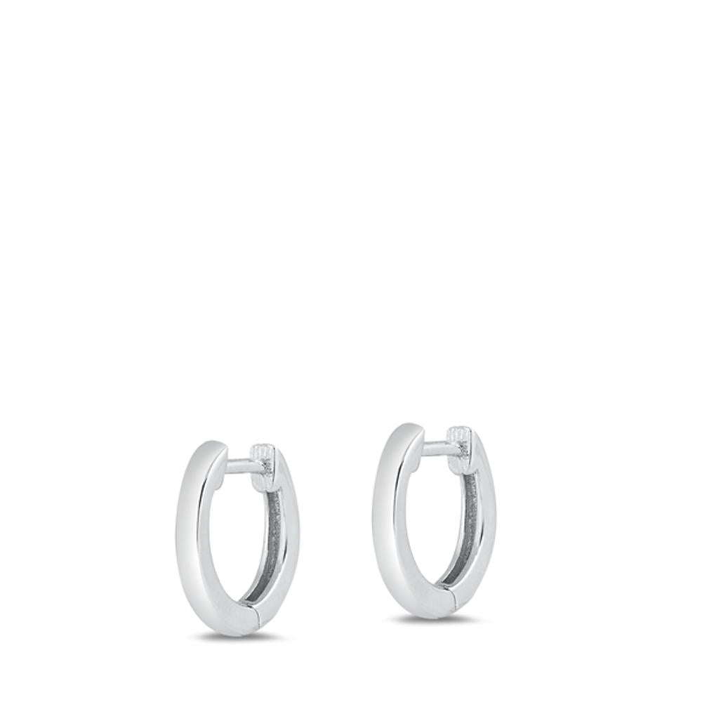 Sterling Silver Beautiful Simple Hoop High Polished Earrings 925 New