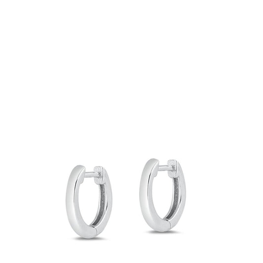 Sterling Silver Beautiful Simple Hoop High Polished Earrings 925 New