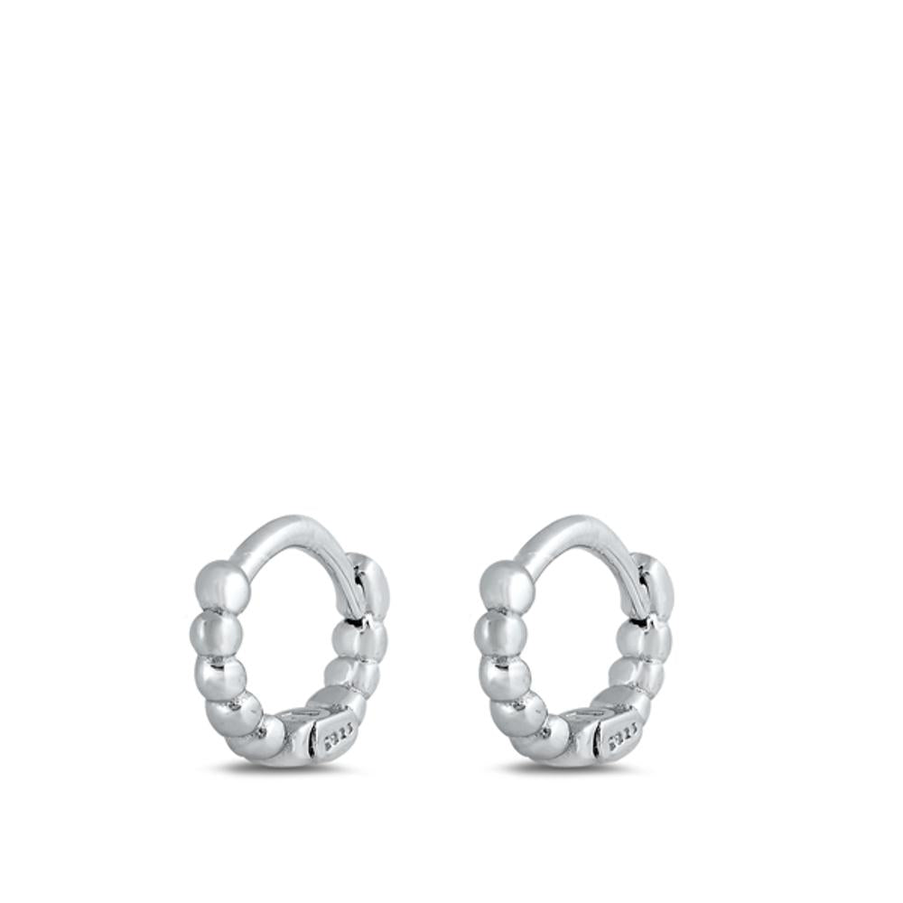 Sterling Silver Classic Hoop High Polished Earrings 925 New