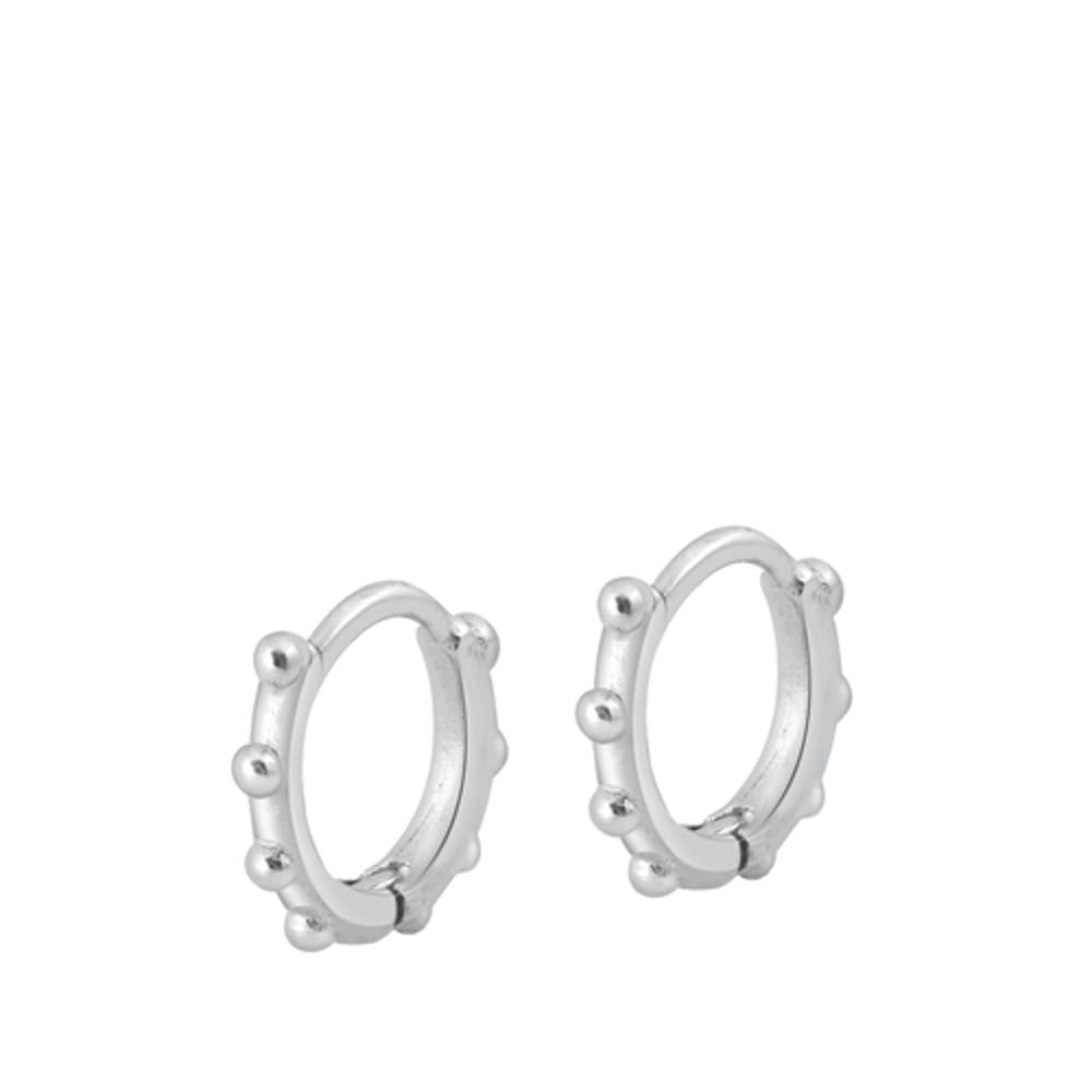 Sterling Silver Cute Bali High Polished High Polished Hoop Earrings 925 New