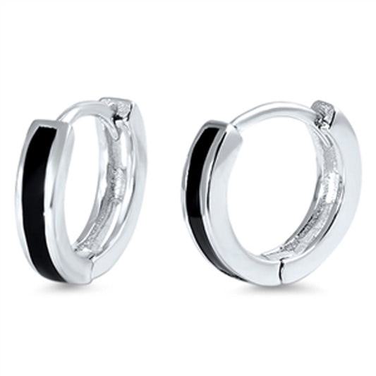 Sterling Silver Elegant Statement Hoop Classic Simple Modern Earrings 925 New