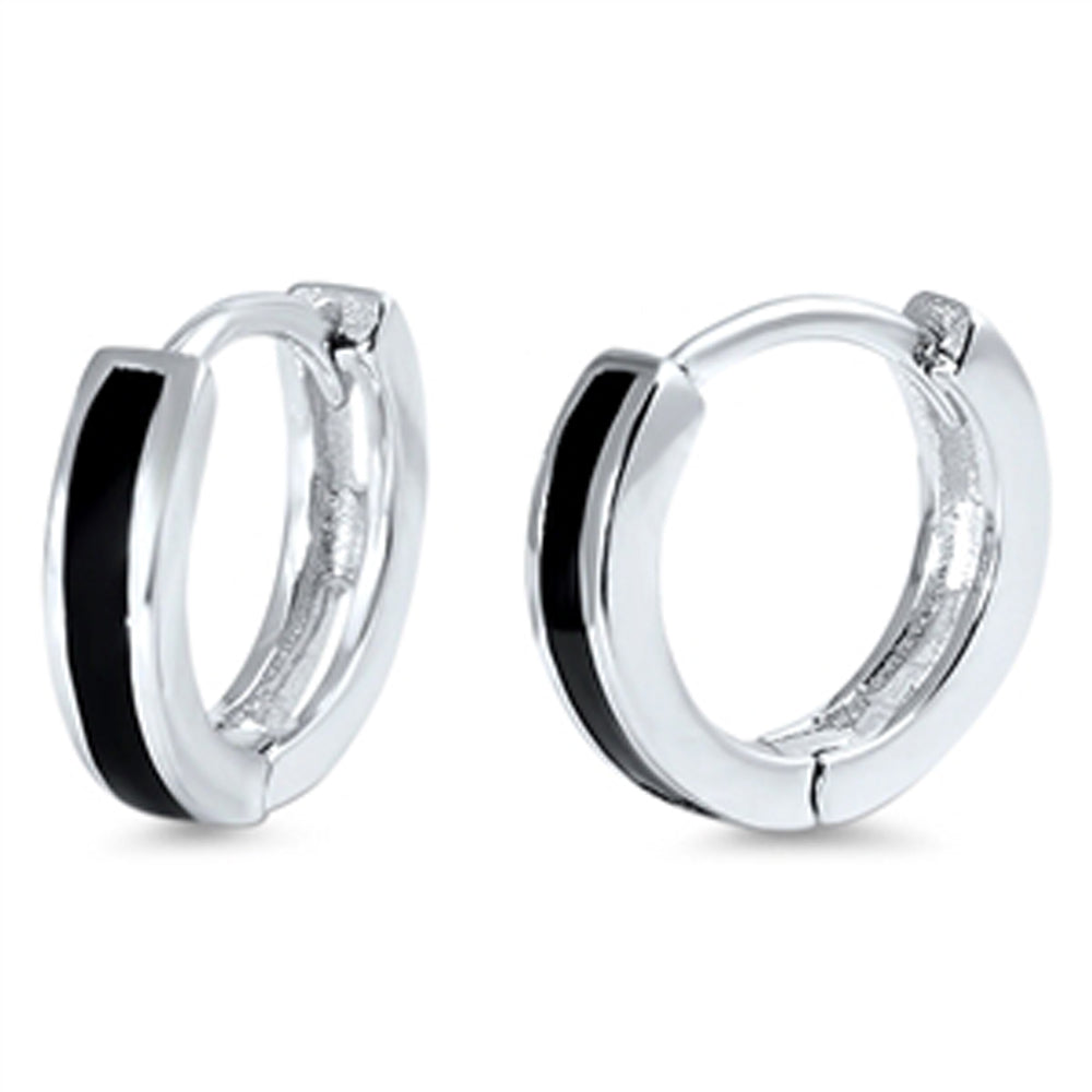 Sterling Silver Elegant Statement Hoop Classic Simple Modern Earrings 925 New