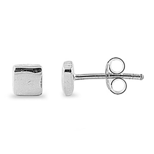 Square Stud Earrings .925 Sterling Silver