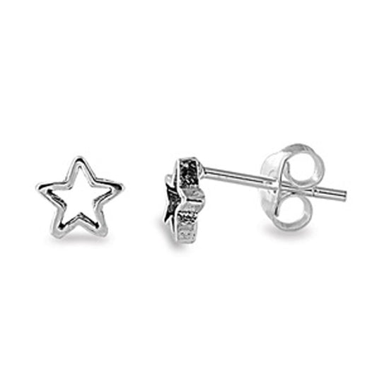 Star Stud Earrings .925 Sterling Silver
