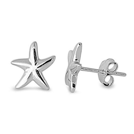 Starfish Stud Earrings .925 Sterling Silver