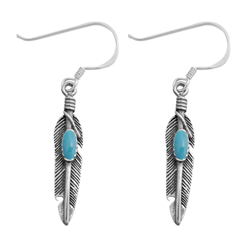Sterling Silver Boho Feather Festival Fashion Unique Weave Earrings 925 New