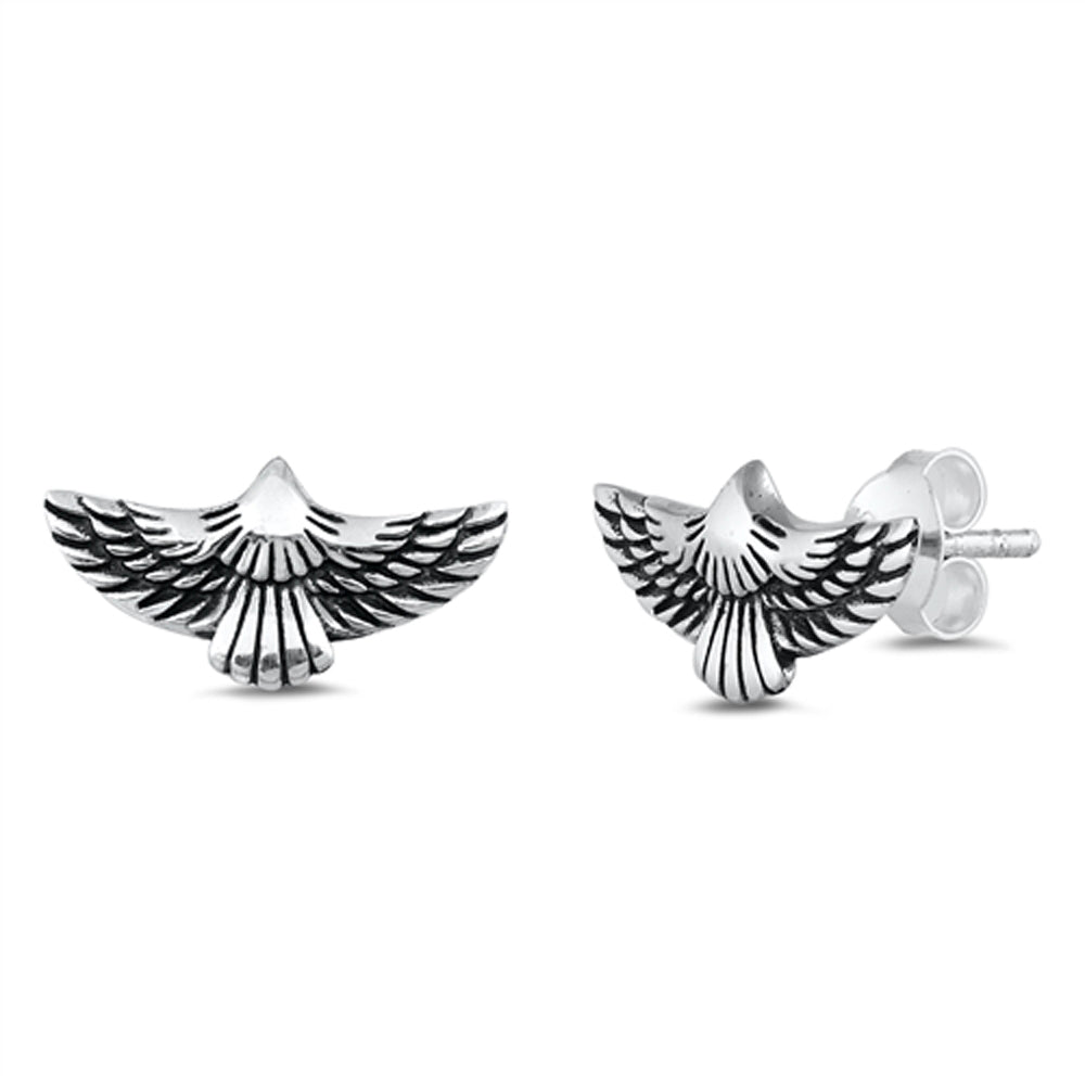 Sterling Silver Soaring Eagle Elegant Bird Animal Majestic Earrings 925 New
