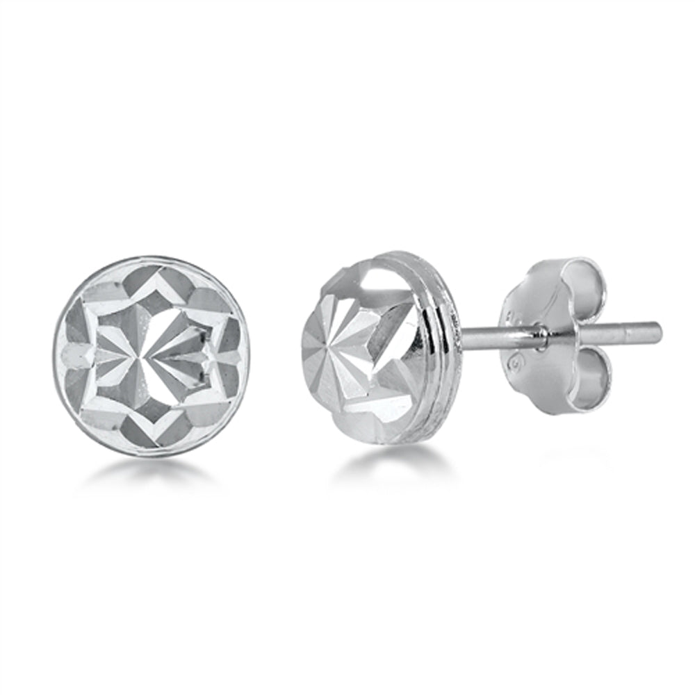 Sterling Silver Unique Cute Snowflake Star Modern Geometric Earrings 925 New